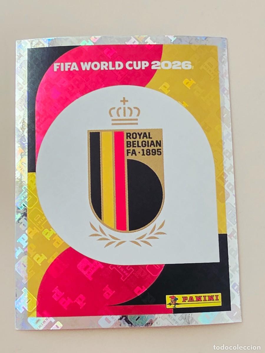 Cartes &agrave; collectionner de Football: BEL 1 Escudo logo emblema B&eacute;lgica, Panini FIFA World Cup Mundial 2026 Sticker