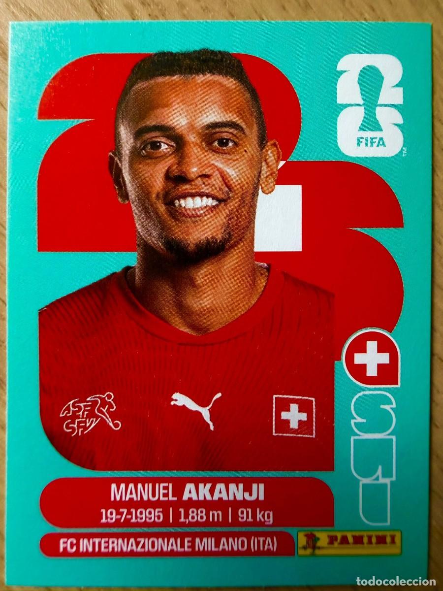 Cromos de F&uacute;tbol: SUI4 SUI 4 MANUEL AKANJI SUIZA MUNDIAL FIFA WORLD CUP 2026 26 STICKER CROMO PANINI SIN PEGAR