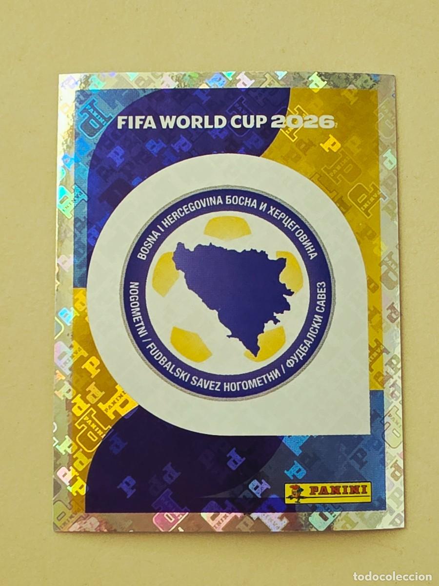Cromos de F&uacute;tbol: BIH 1 Escudo logo emblema Bosnia & Herzegovina, Panini FIFA World Cup Mundial 2026 Sticker