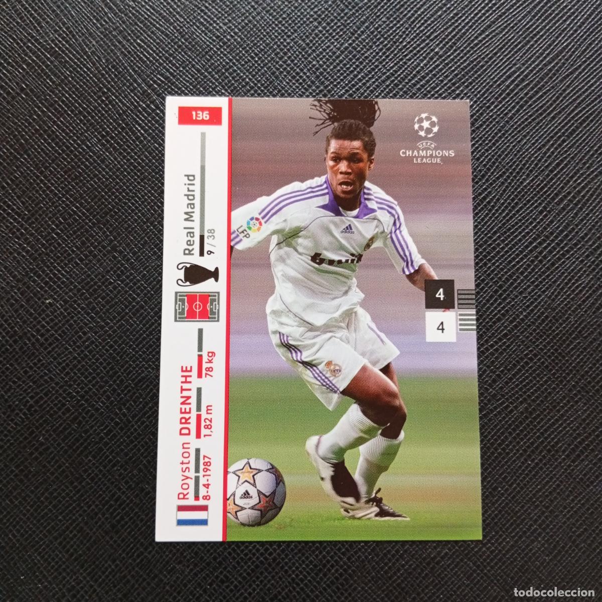 Cromos de Futebol: 136 DRENTHE REAL MADRID PANINI TRADING CARDS UEFA CHAMPIONS LEAGUE 2007 2008 - (MD2002-3) PG22 B