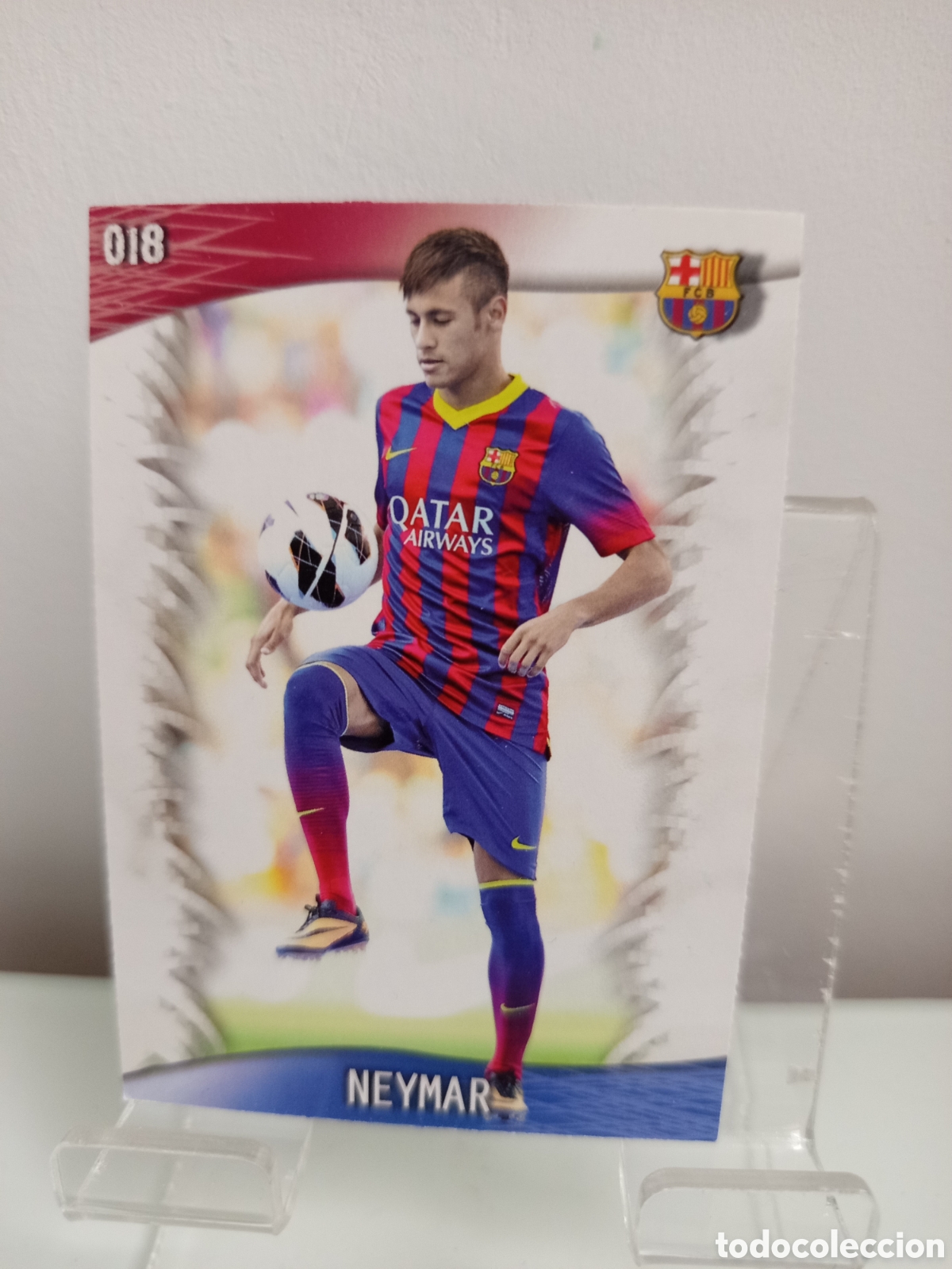 Cromos de Futebol: ❇️ CROMO CARD ⚽ NEYMAR BARCELONA 18 FICHAS LIGA QUIZ GAME 2014 13 14 2013 2014 MUNDICROMO ❇️