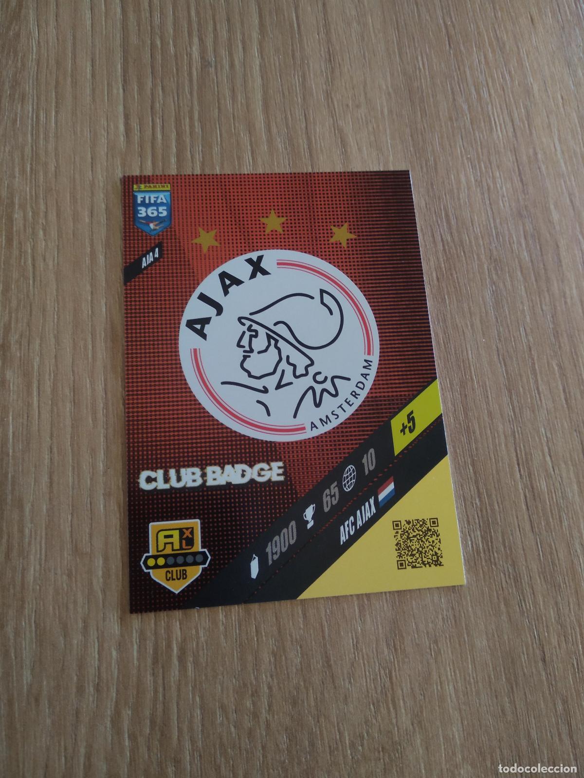 Cromos de F&uacute;tbol: AJA 4 ESCUDO AJAX CROMO FUTBOL PANINI ADRENALYN 23-24 FIFA 365 2023-2024