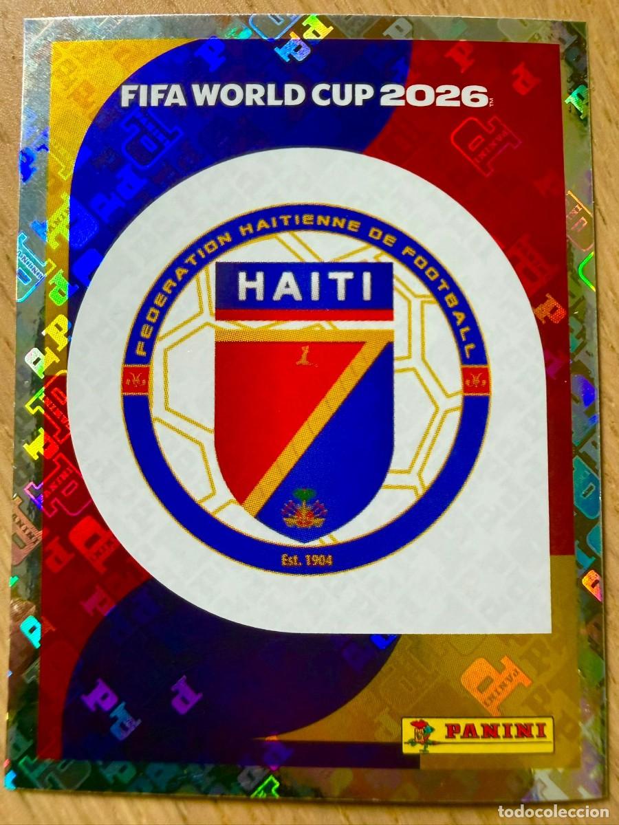 Cromos de F&uacute;tbol: HAI1 HAI 1 ESCUDO HAITI MUNDIAL FIFA WORLD CUP 2026 26 STICKER CROMO PANINI SIN PEGAR