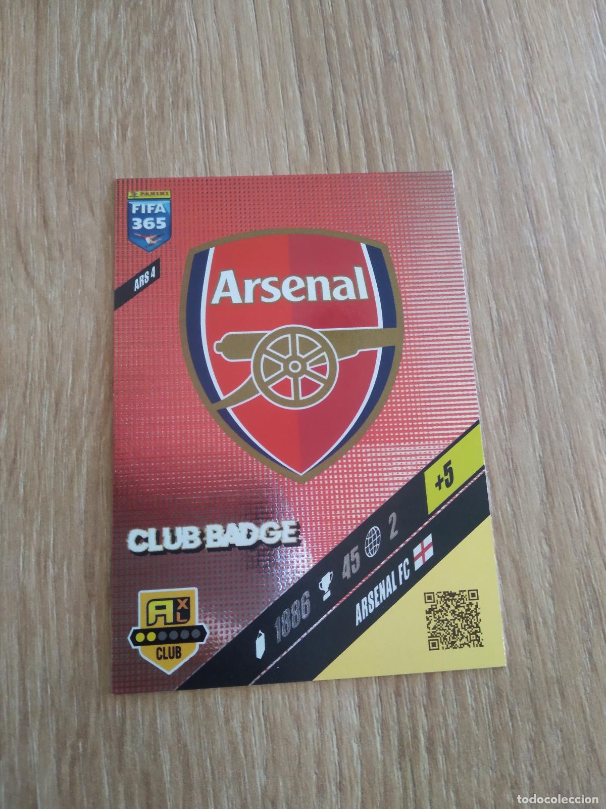 Cromos de F&uacute;tbol: ARS 4 ESCUDO ARSENAL CROMO FUTBOL PANINI ADRENALYN 23-24 FIFA 365 2023-2024