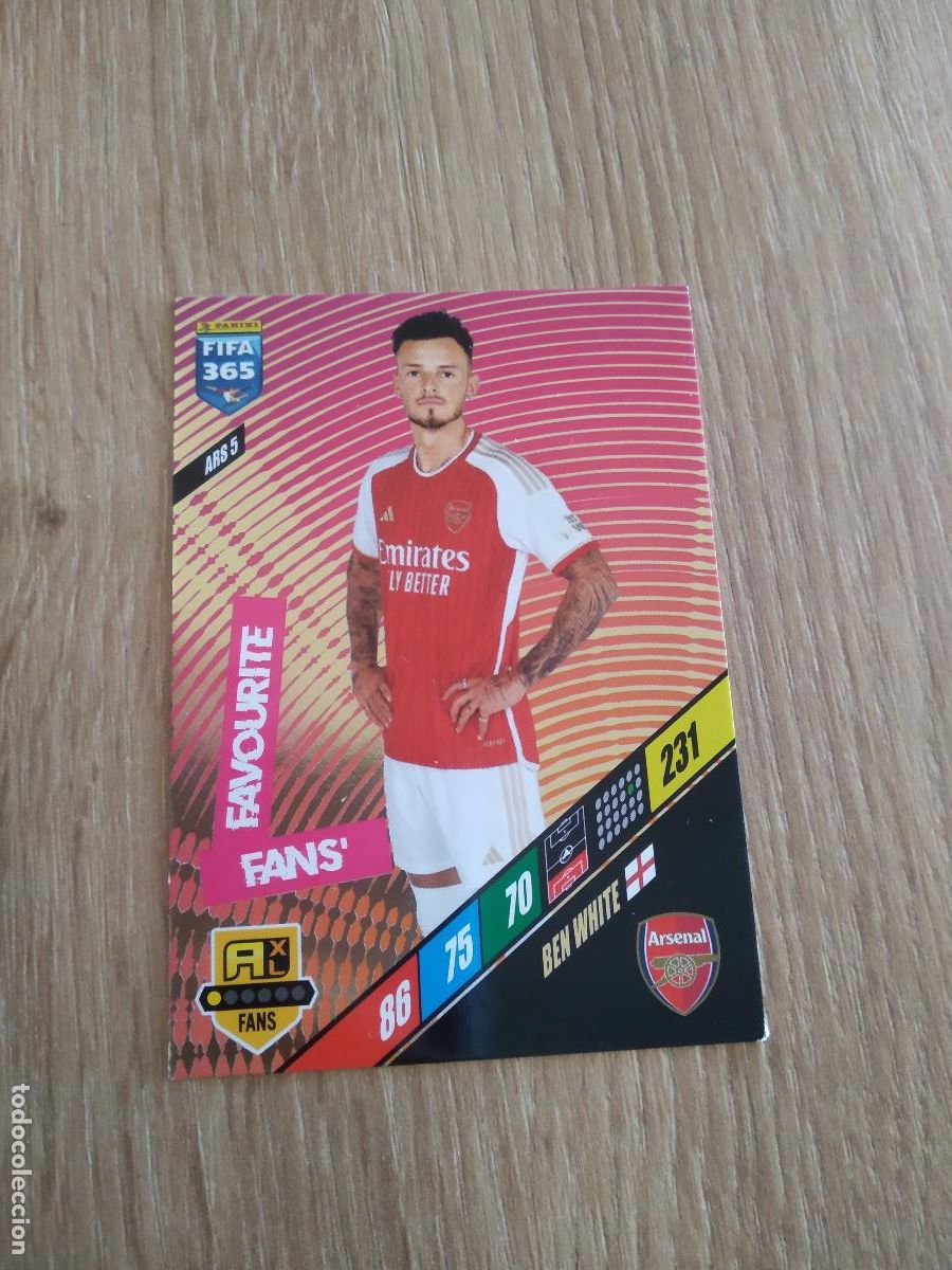 Cromos de F&uacute;tbol: ARS 5 BEN WHITE ARSENAL CROMO FUTBOL PANINI ADRENALYN 23-24 FIFA 365 2023-2024