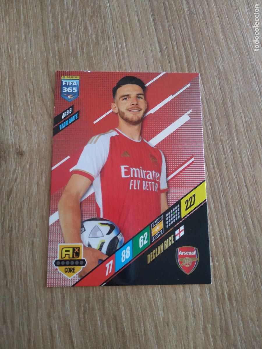 Cromos de F&uacute;tbol: ARS 8 DECLAN RICE ARSENAL CROMO FUTBOL PANINI ADRENALYN 23-24 FIFA 365 2023-2024
