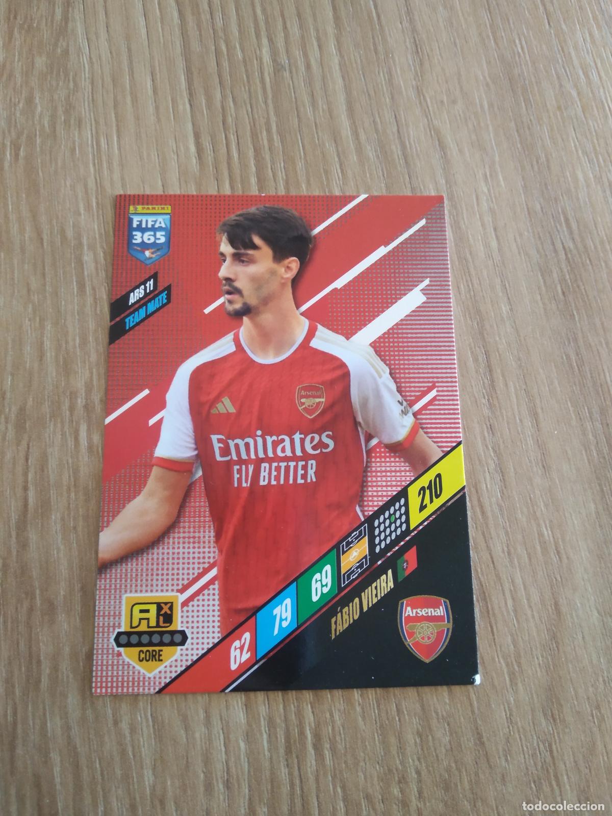 Fu&szlig;ball-Sticker: ARS 11 FABIO VIEIRA ARSENAL CROMO FUTBOL PANINI ADRENALYN 23-24 FIFA 365 2023-2024