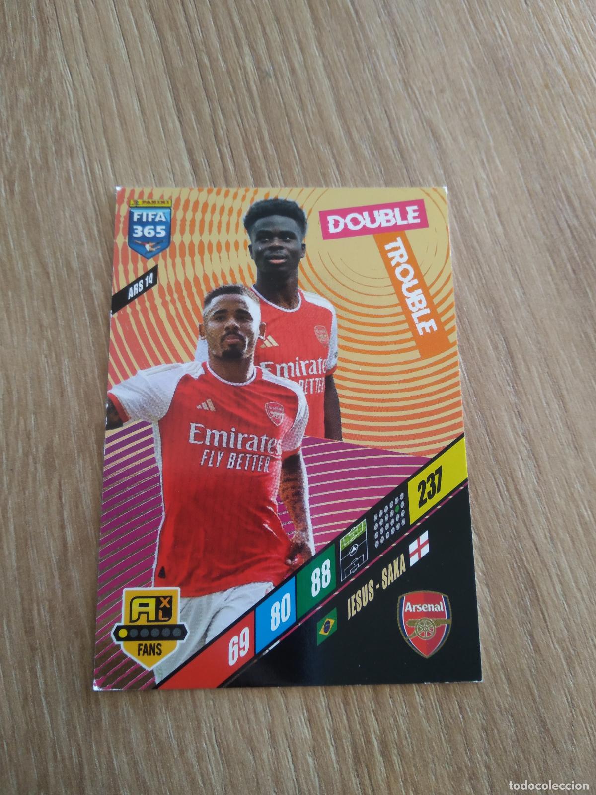 Cromos de F&uacute;tbol: ARS 14 GABRIEL JESUS SAKA ARSENAL CROMO FUTBOL PANINI ADRENALYN 23-24 FIFA 365 2023-2024
