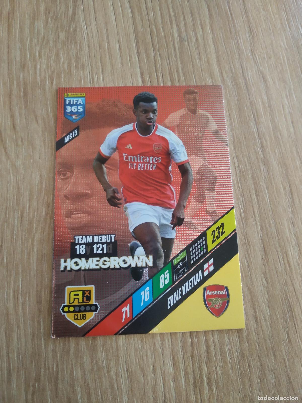 Cromos de F&uacute;tbol: ARS 15 EDDIE NKETIAH ARSENAL CROMO FUTBOL PANINI ADRENALYN 23-24 FIFA 365 2023-2024