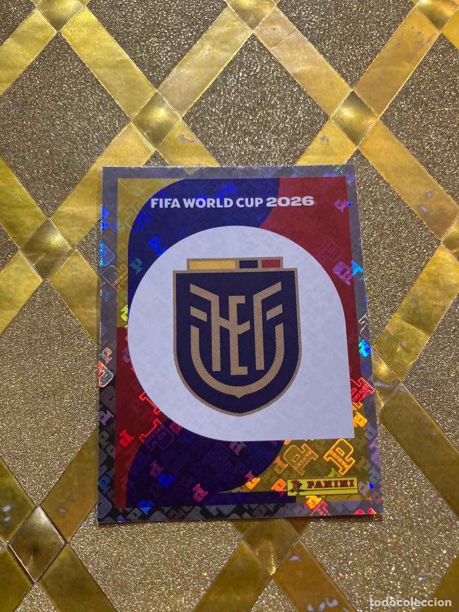 Cromos de F&uacute;tbol: CROMO DE F&Uacute;TBOL NUMERO 1 ESCUDO DE ECUADOR MUNDIAL 2026 MEXICO-EEUU-CANADA PANINI !