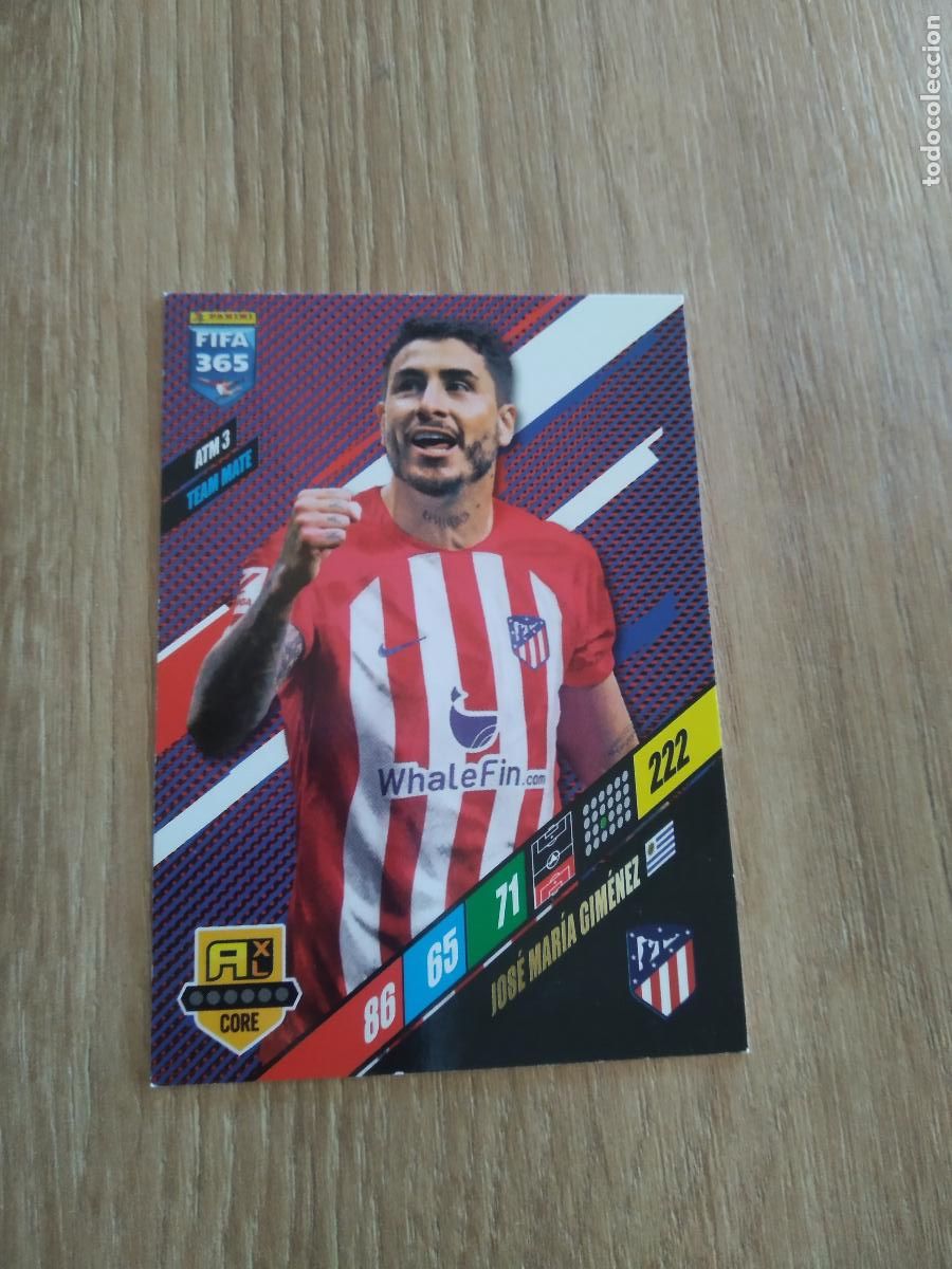 Cromos de F&uacute;tbol: ATM 3 JOSE MARIA GIMENEZ ATLETICO DE MADRID CROMO FUTBOL PANINI ADRENALYN 23-24 FIFA 365 2023-2024