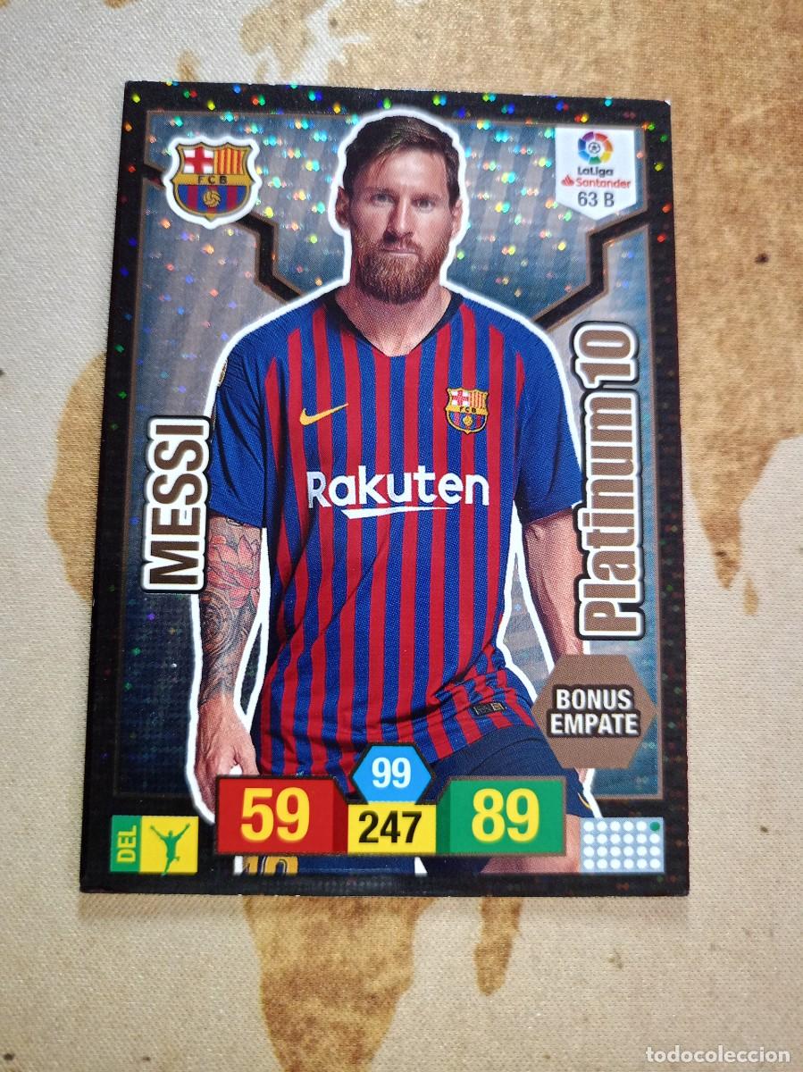Cromos de F&uacute;tbol: # Barcelona 63 B MESSI PLATINUM 10 Adrenalyn 2018-19
