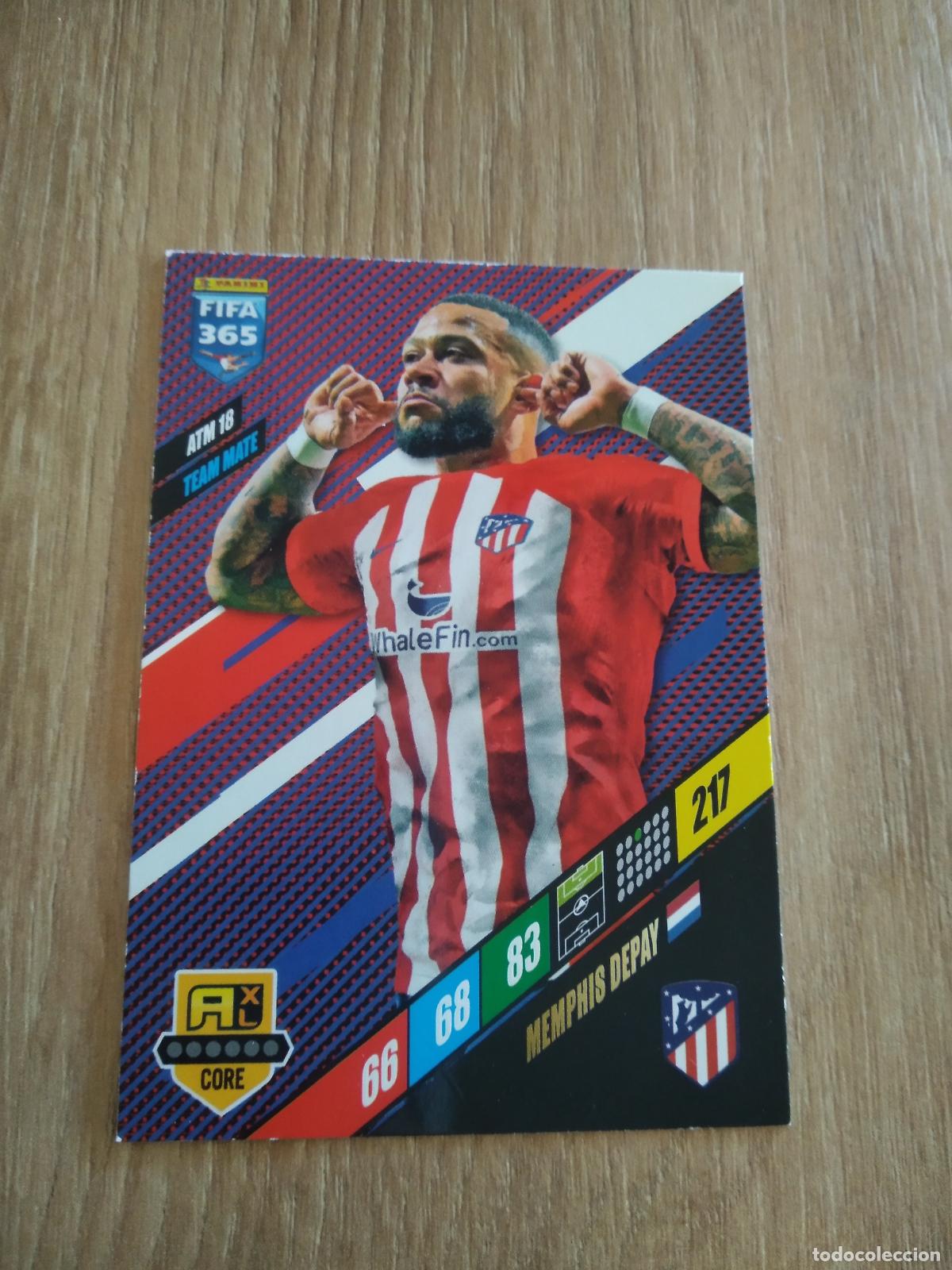 Cromos de F&uacute;tbol: ATM 18 MEMPHIS DEPAY ATLETICO DE MADRID CROMO FUTBOL PANINI ADRENALYN 23-24 FIFA 365 2023-2024