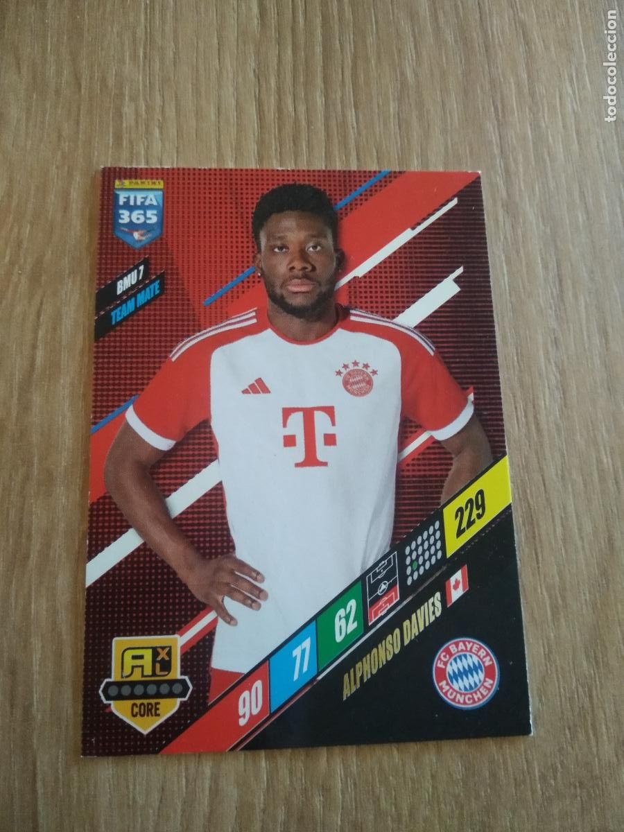 Cromos de F&uacute;tbol: BMU 7 ALPHONSO DAVIES BAYERN MUNICH CROMO FUTBOL PANINI ADRENALYN 23-24 FIFA 365 2023-2024