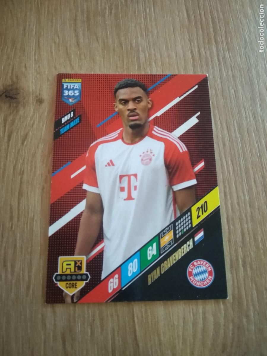 Fu&szlig;ball-Sticker: BMU 8 RYAN GRAVENBERCH BAYERN MUNICH CROMO FUTBOL PANINI ADRENALYN 23-24 FIFA 365 2023-2024