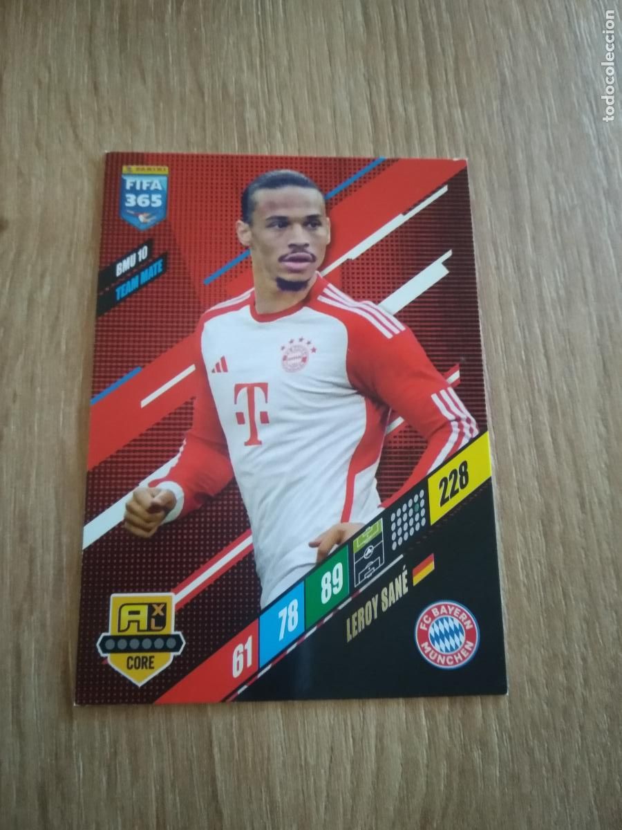 Cromos de F&uacute;tbol: BMU 10 LEROY SANE BAYERN MUNICH CROMO FUTBOL PANINI ADRENALYN 23-24 FIFA 365 2023-2024