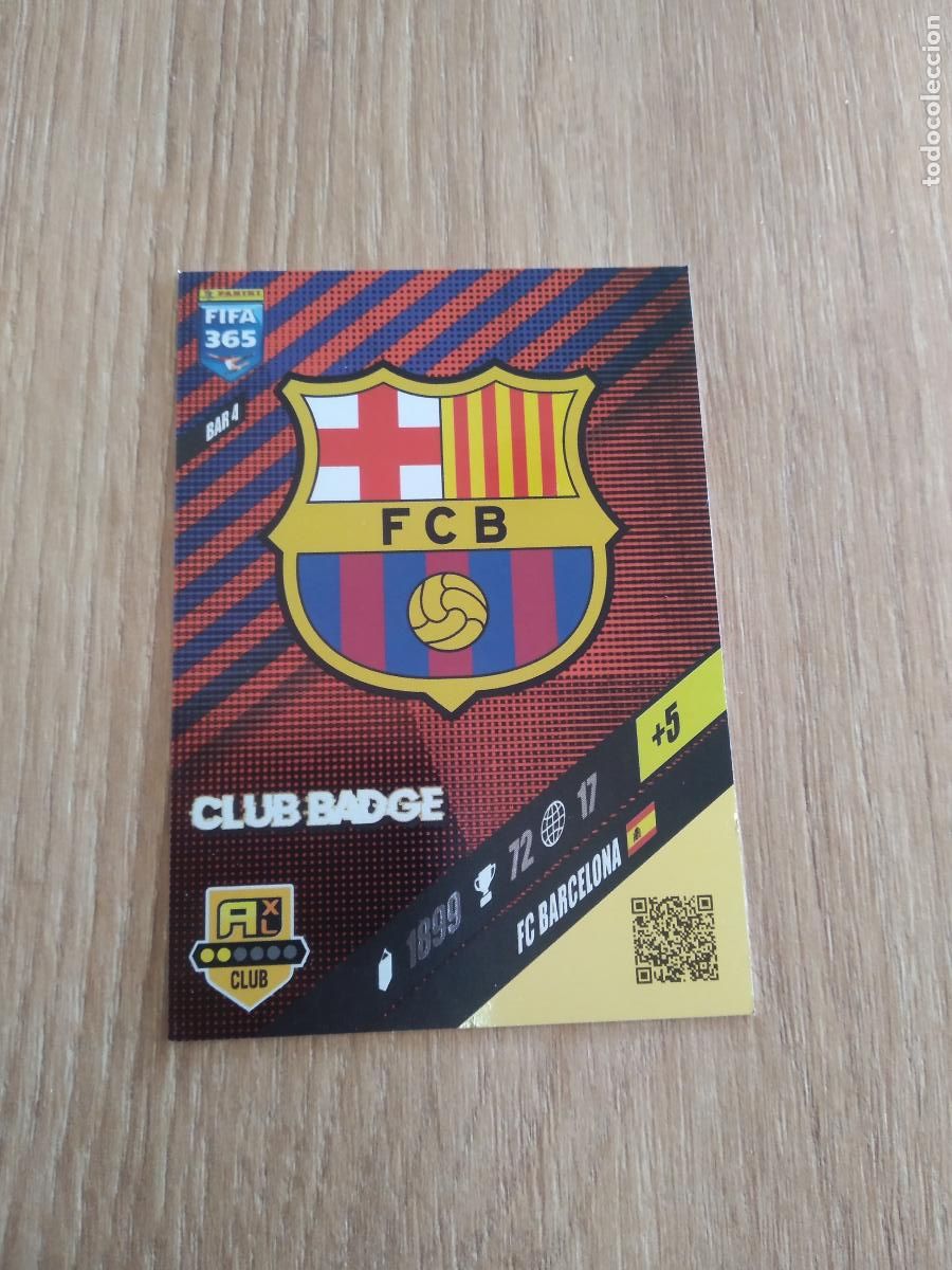 Cromos de F&uacute;tbol: BAR 4 ESCUDO BARCELONA BAR&Ccedil;A CROMO FUTBOL PANINI ADRENALYN 23-24 FIFA 365 2023-2024