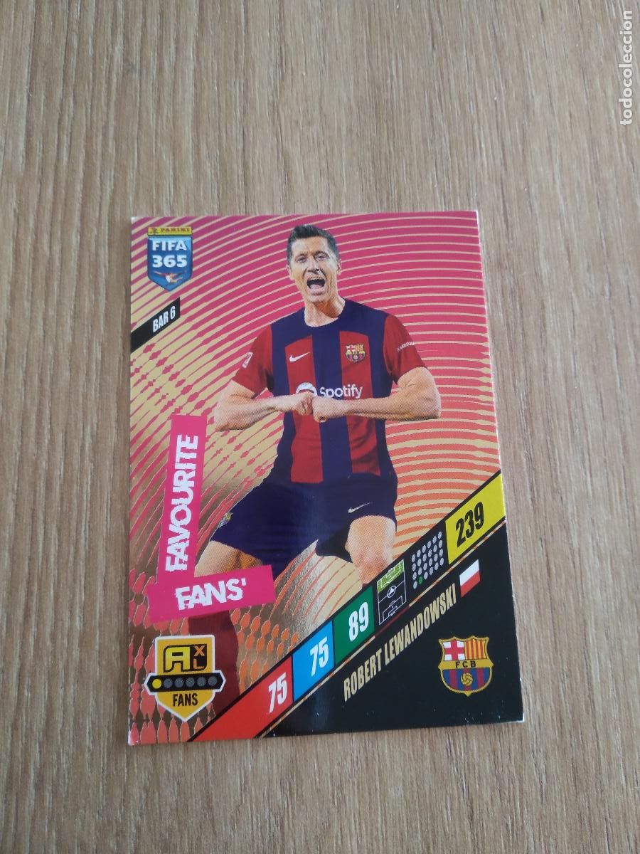 Cromos de F&uacute;tbol: BAR 6 LEWANDOWSKI BARCELONA BAR&Ccedil;A CROMO FUTBOL PANINI ADRENALYN 23-24 FIFA 365 2023-2024