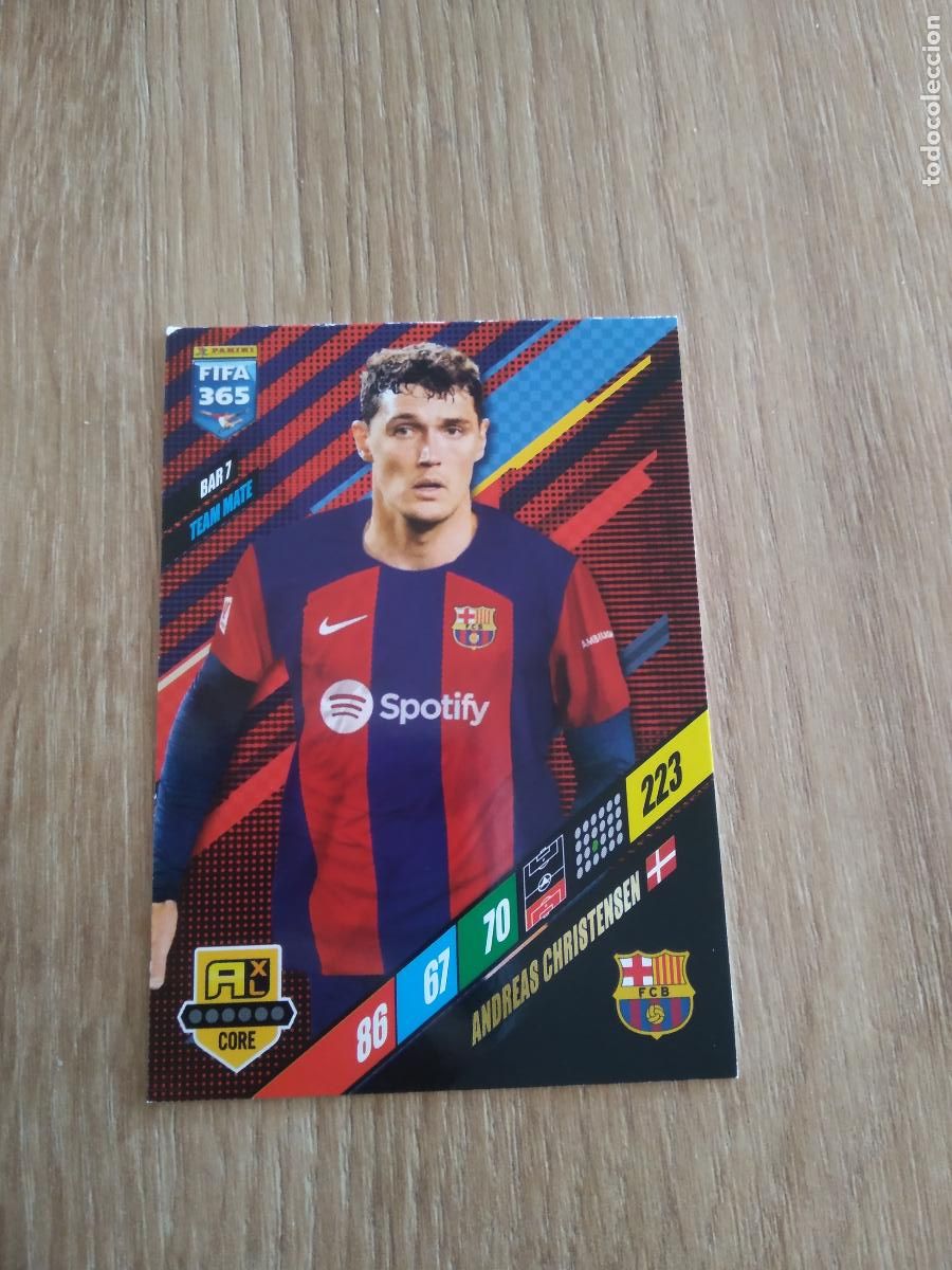 Cromos de F&uacute;tbol: BAR 7 CHRISTENSEN BARCELONA BAR&Ccedil;A CROMO FUTBOL PANINI ADRENALYN 23-24 FIFA 365 2023-2024