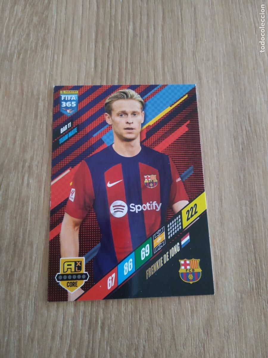 Cromos de F&uacute;tbol: BAR 11 DE JONG BARCELONA BAR&Ccedil;A CROMO FUTBOL PANINI ADRENALYN 23-24 FIFA 365 2023-2024