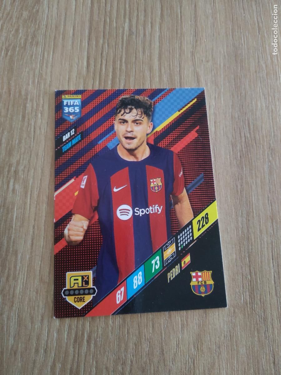 Cromos de F&uacute;tbol: BAR 12 PEDRI BARCELONA BAR&Ccedil;A CROMO FUTBOL PANINI ADRENALYN 23-24 FIFA 365 2023-2024