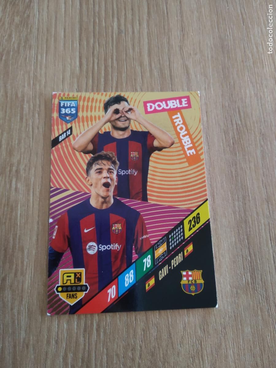 Cromos de F&uacute;tbol: BAR 14 GAVI PEDRI BARCELONA BAR&Ccedil;A CROMO FUTBOL PANINI ADRENALYN 23-24 FIFA 365 2023-2024