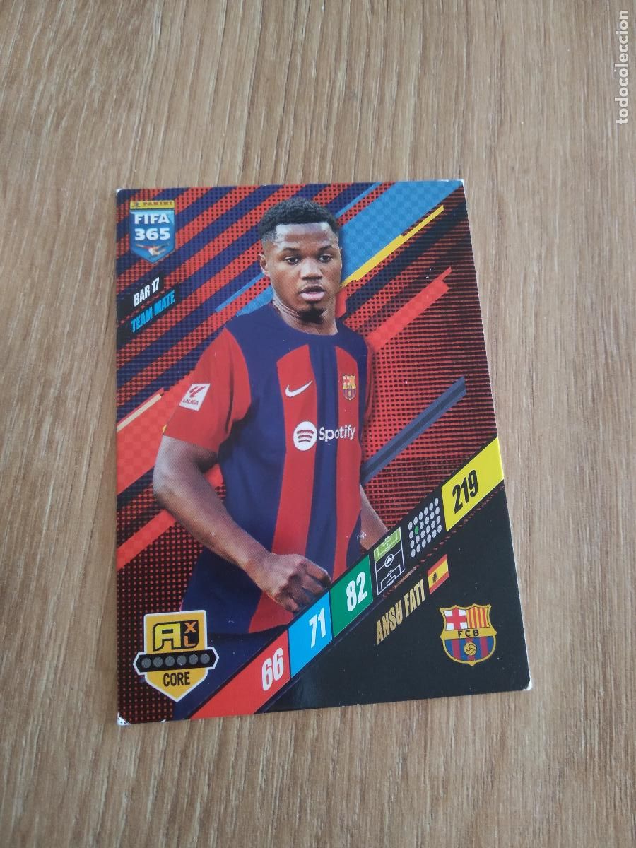 Football Stickers: BAR 17 ANSU FATI BARCELONA BAR&Ccedil;A CROMO FUTBOL PANINI ADRENALYN 23-24 FIFA 365 2023-2024