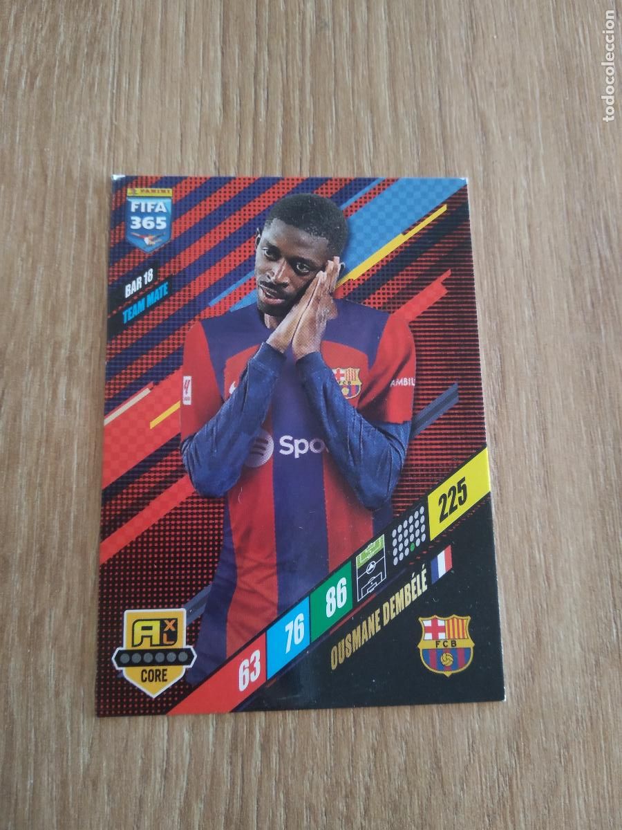 Football Stickers: BAR 18 DEMBELE BARCELONA BAR&Ccedil;A CROMO FUTBOL PANINI ADRENALYN 23-24 FIFA 365 2023-2024