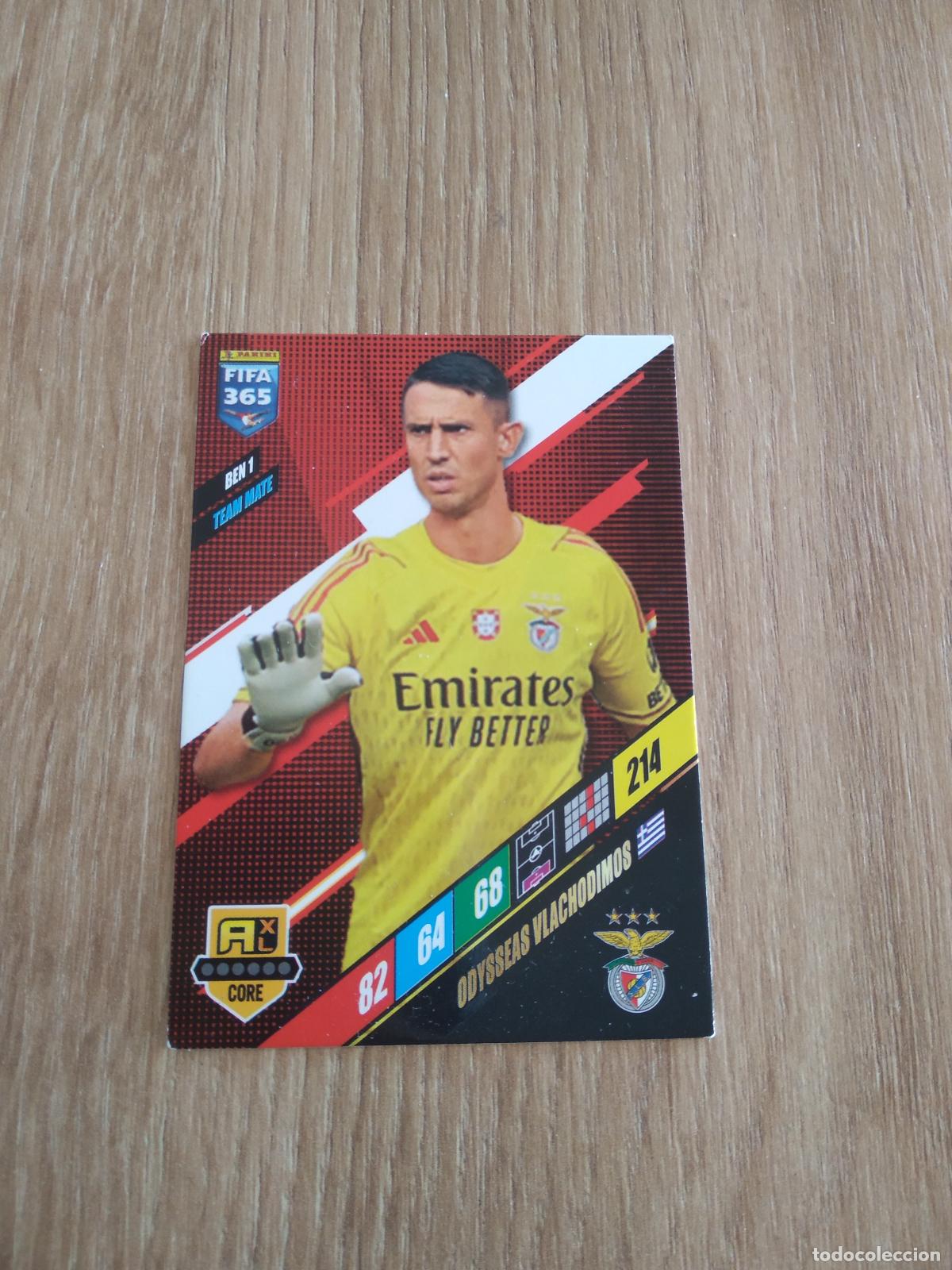 Football Stickers: BEN 1 VLACHODIMOS BENFICA CROMO FUTBOL PANINI ADRENALYN 23-24 FIFA 365 2023-2024