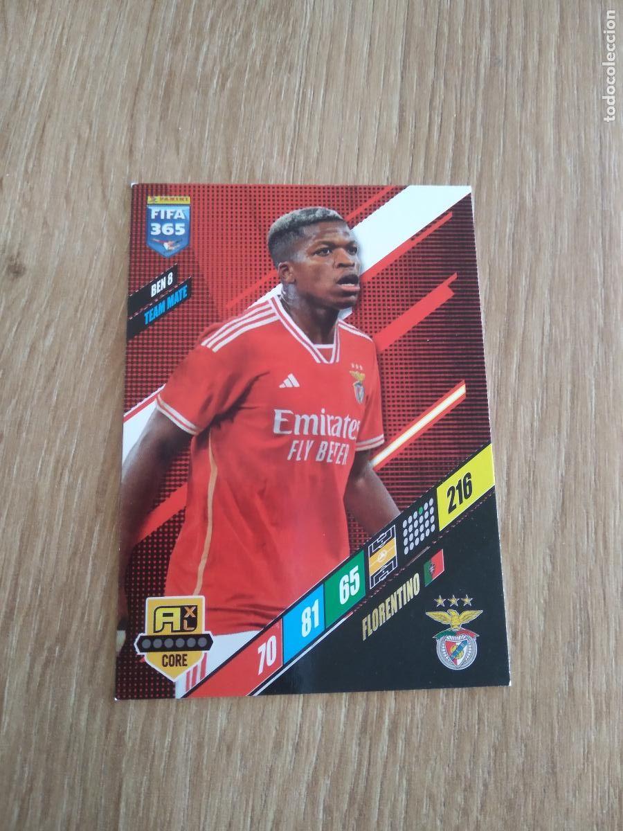 Cromos de F&uacute;tbol: BEN 8 FLORENTINO BENFICA CROMO FUTBOL PANINI ADRENALYN 23-24 FIFA 365 2023-2024