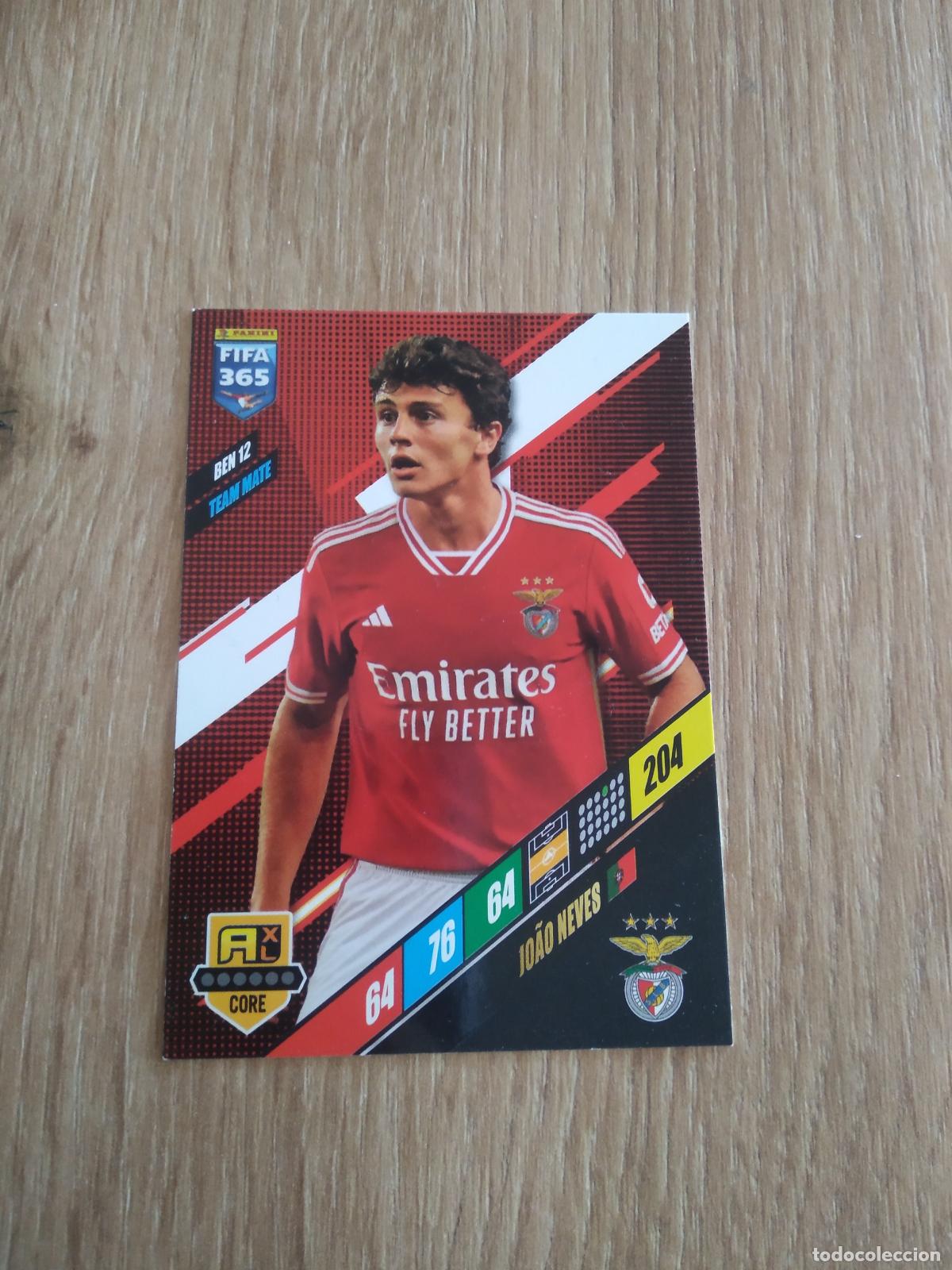 Cromos de F&uacute;tbol: BEN 12 JOAO NEVES BENFICA CROMO FUTBOL PANINI ADRENALYN 23-24 FIFA 365 2023-2024