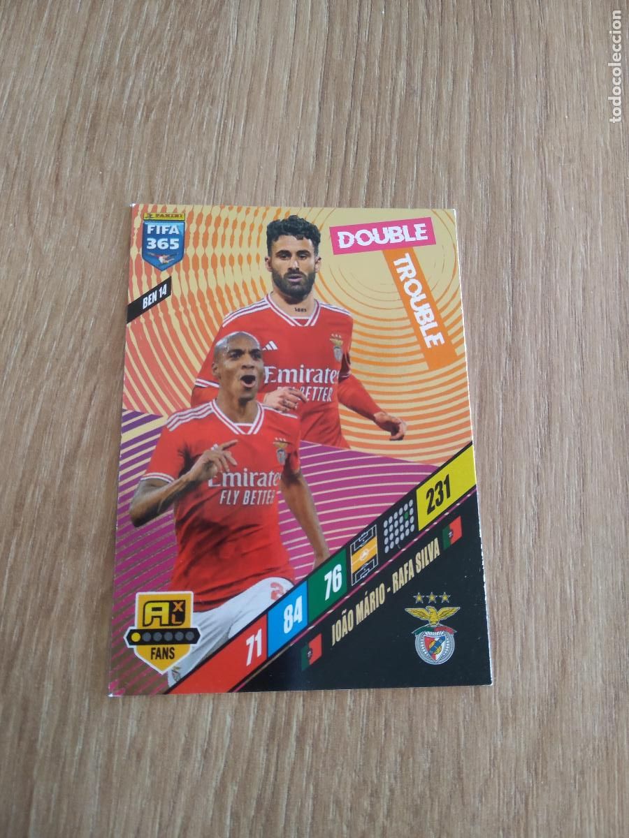 Cromos de F&uacute;tbol: BEN 14 JOAO MARIO RAFA SILVA BENFICA CROMO FUTBOL PANINI ADRENALYN 23-24 FIFA 365 2023-2024