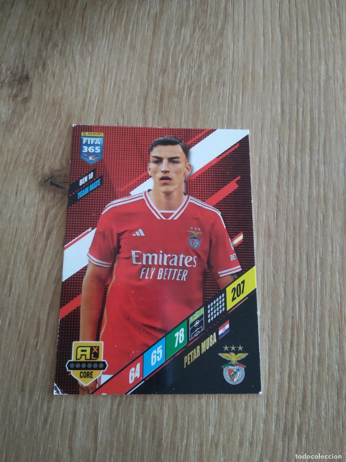 Cromos de F&uacute;tbol: BEN 18 PETAR MUSA BENFICA CROMO FUTBOL PANINI ADRENALYN 23-24 FIFA 365 2023-2024