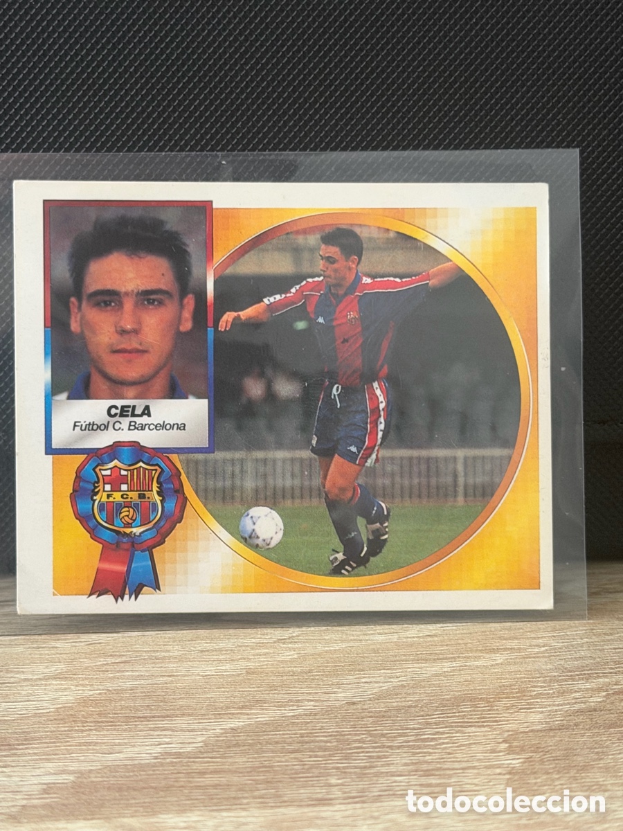 Fu&szlig;ball-Sticker: LIGA 94 95 - Cela - Barcelona - Fichaje 5 BIS DIF&Iacute;CIL - Ediciones Este sin pegar
