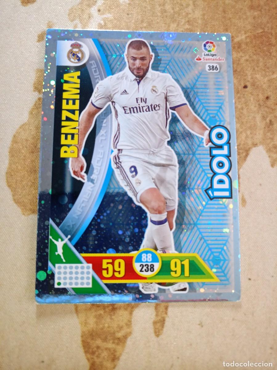 Cromos de F&uacute;tbol: # &Iacute;dolo 386 BENZEMA Adrenalyn 2016-17