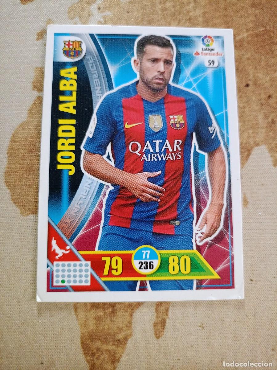 Cromos de F&uacute;tbol: # Barcelona 59 JORDI ALBA Adrenalyn 2016-17