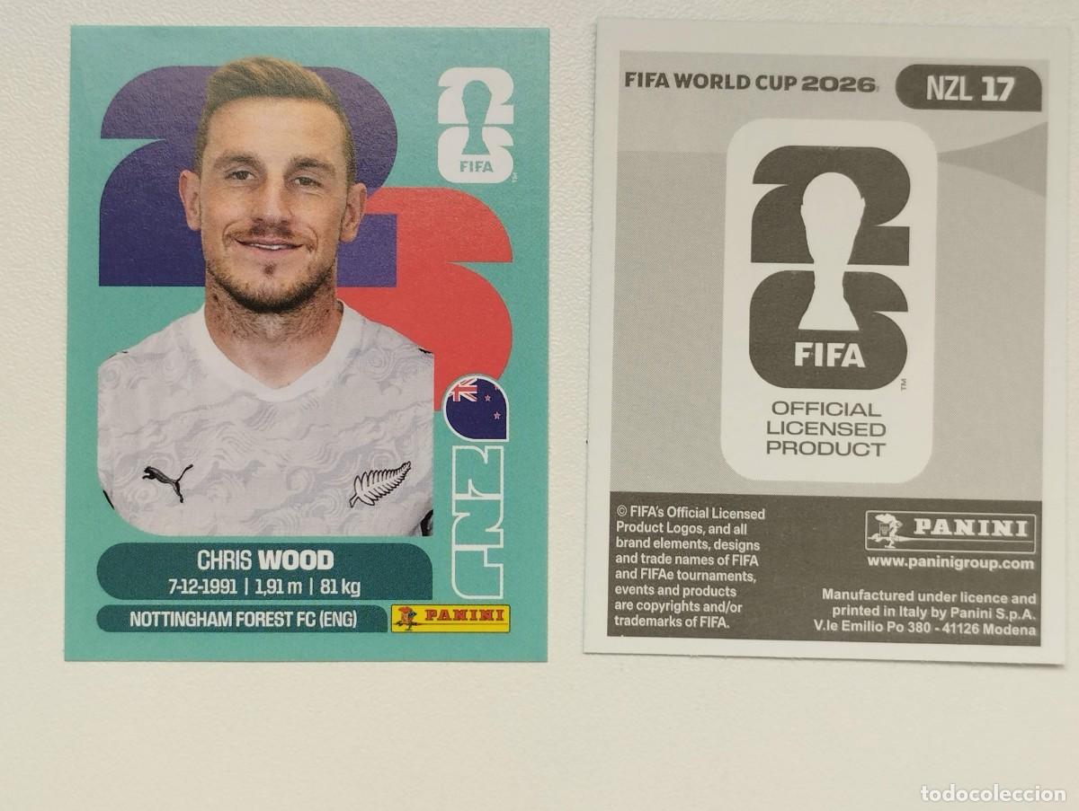 Figurine di Calcio: CROMO STICKER WORLD CUP 2026 MUNDIAL 26 PANINI NUEVA ZELANDA NZL17 NZL 17 CHRIS WOOD