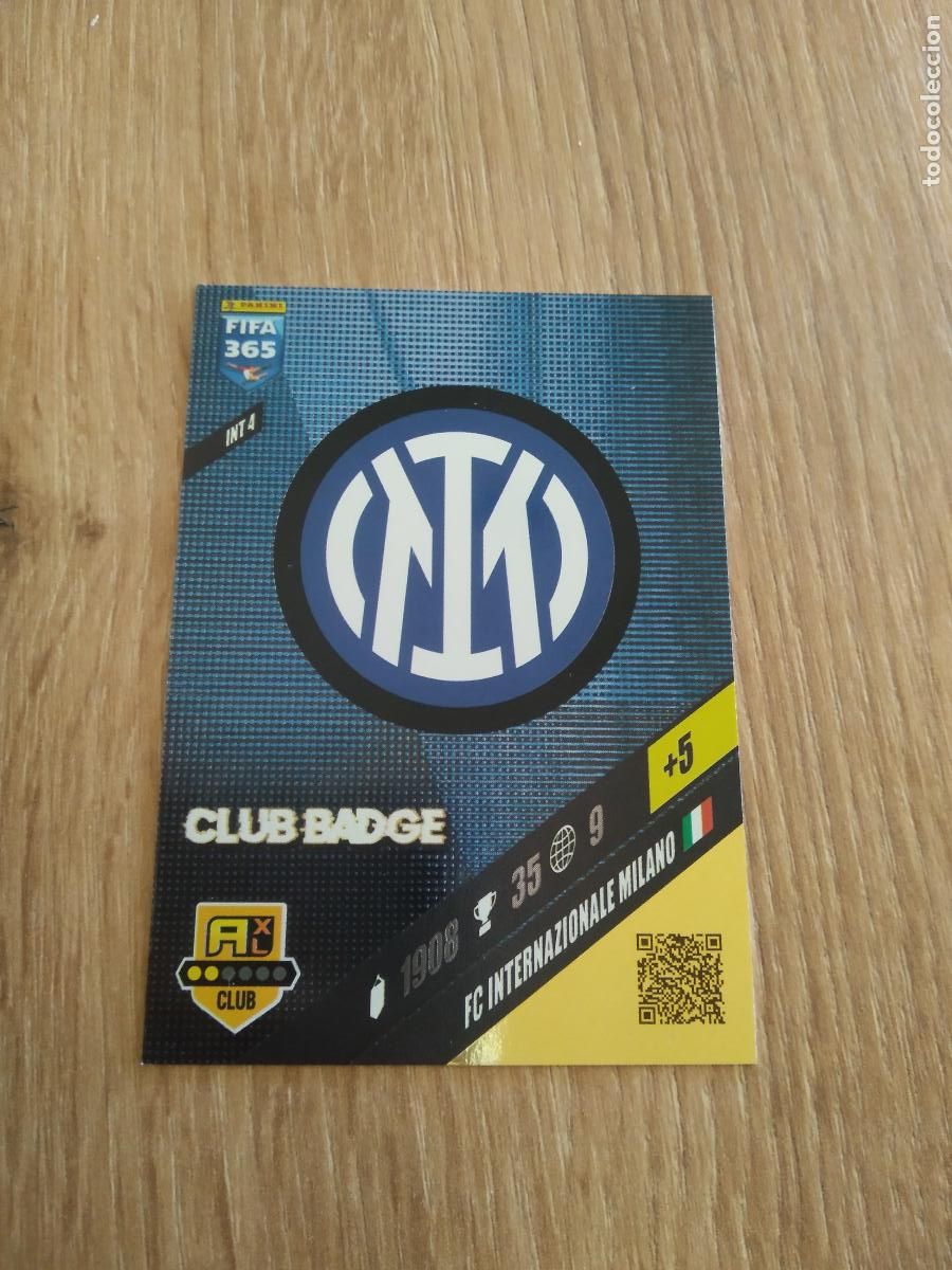Cromos de F&uacute;tbol: INT 4 ESCUDO INTER MILAN CROMO FUTBOL PANINI ADRENALYN 23-24 FIFA 365 2023-2024