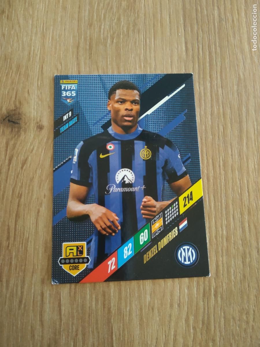 Cartes &agrave; collectionner de Football: INT 9 DENZEL DUMFRIES INTER MILAN CROMO FUTBOL PANINI ADRENALYN 23-24 FIFA 365 2023-2024