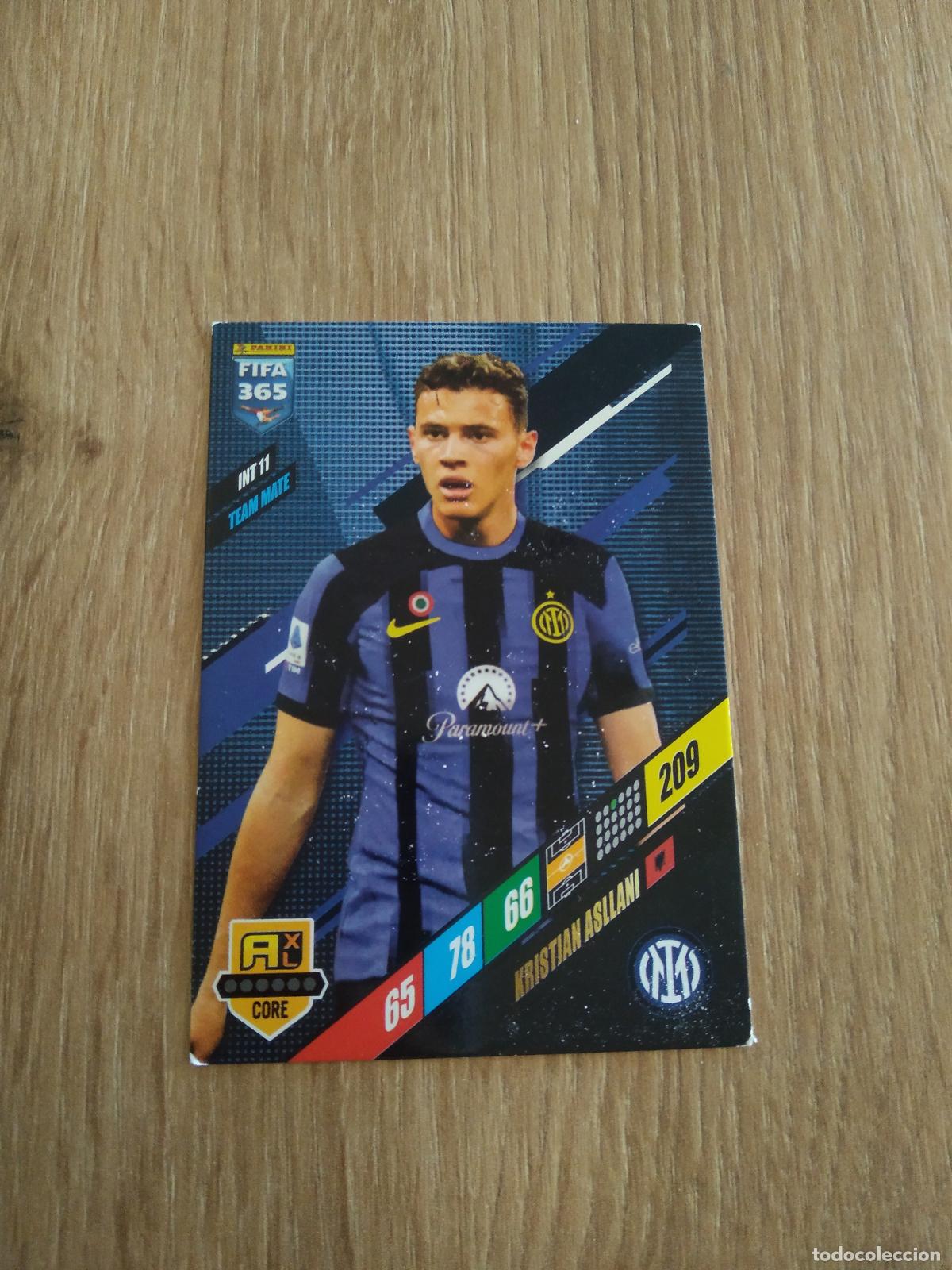 Cartes &agrave; collectionner de Football: INT 11 ASLLANI INTER MILAN CROMO FUTBOL PANINI ADRENALYN 23-24 FIFA 365 2023-2024