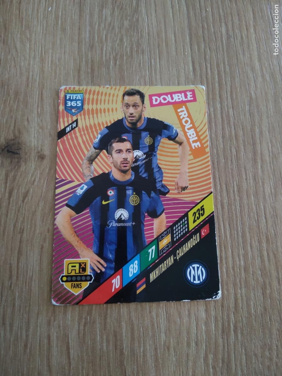 Cartes &agrave; collectionner de Football: INT 14 MKHITARYAN CALHANOGLU INTER MILAN CROMO FUTBOL PANINI ADRENALYN 23-24 FIFA 365 2023-2024