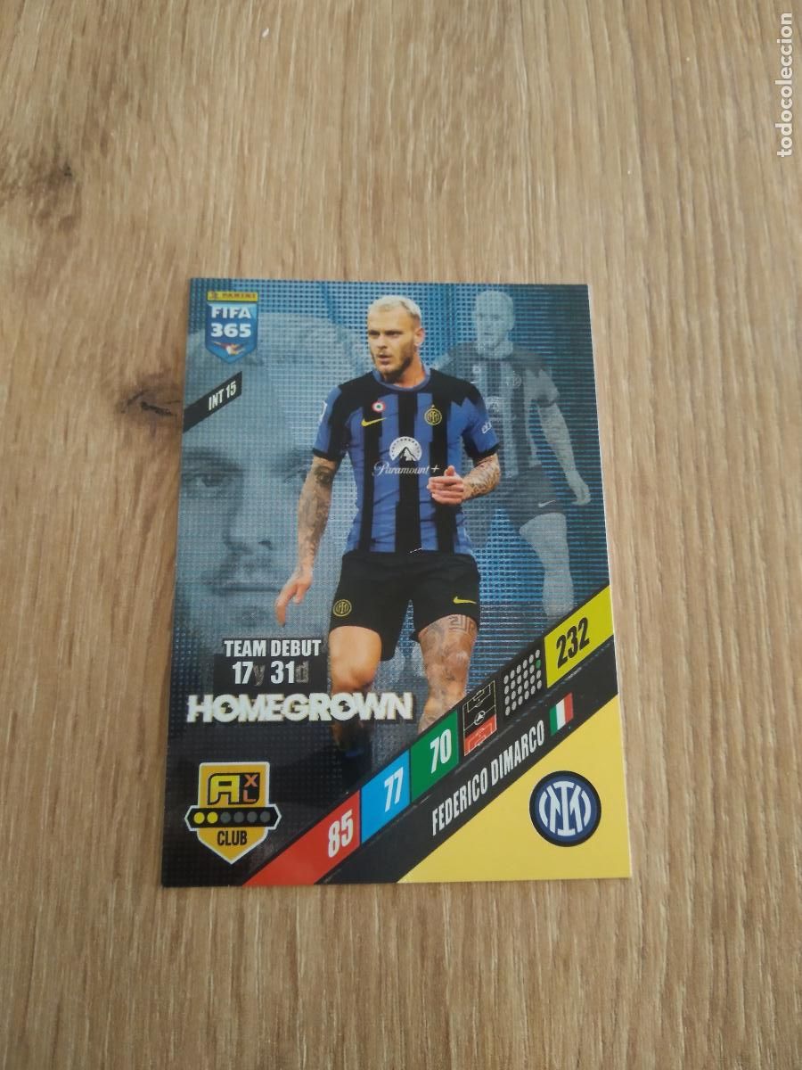 Cartes &agrave; collectionner de Football: INT 15 DIMARCO INTER MILAN CROMO FUTBOL PANINI ADRENALYN 23-24 FIFA 365 2023-2024