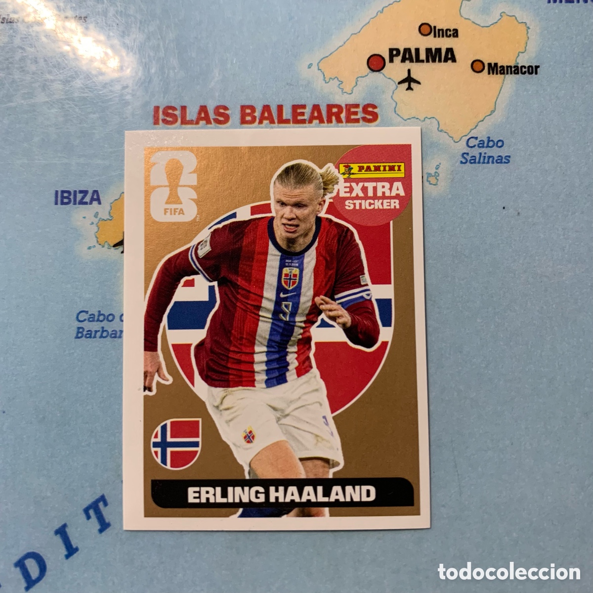 Cromos de F&uacute;tbol: Haaland extra sticker versi&oacute;n bronce de Noruega cromo panini Mundial Fifa World Cup 2026