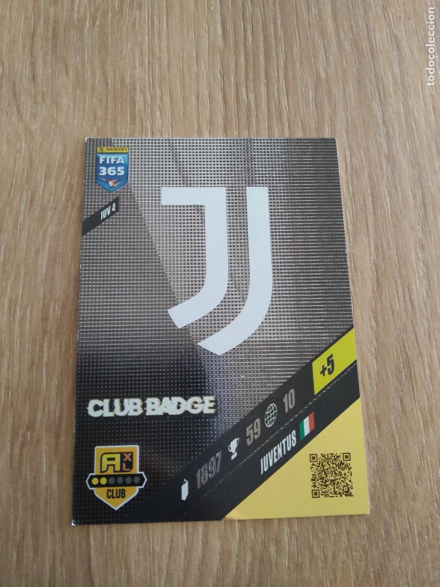 Cromos de F&uacute;tbol: JUV 4 ESCUDO JUVENTUS TURIN CROMO FUTBOL PANINI ADRENALYN 23-24 FIFA 365 2023-2024