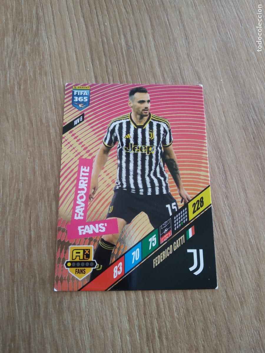 Cromos de F&uacute;tbol: JUV 6 FEDERICO GATTI JUVENTUS TURIN CROMO FUTBOL PANINI ADRENALYN 23-24 FIFA 365 2023-2024