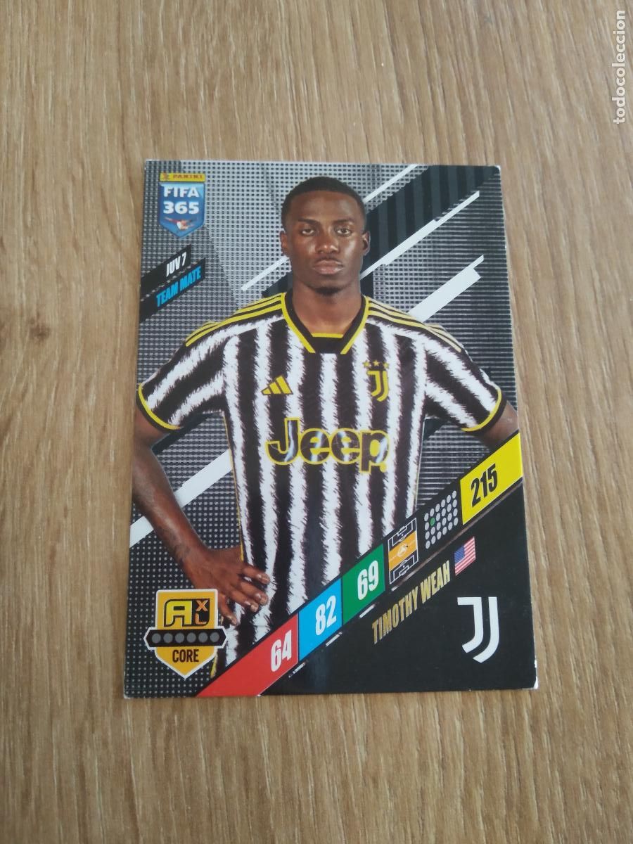 Cromos de F&uacute;tbol: JUV 7 TIMOTHY WEAH JUVENTUS TURIN CROMO FUTBOL PANINI ADRENALYN 23-24 FIFA 365 2023-2024