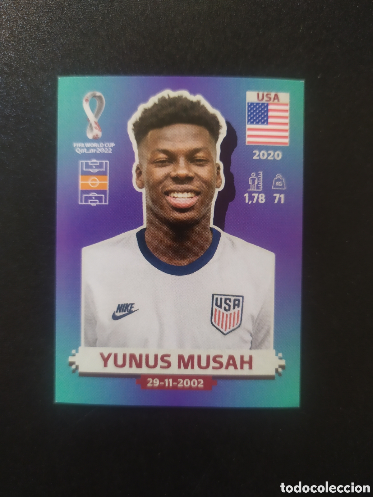 Football Stickers: FIFA World Cup Qatar 2022 panini Musah USA 15 Estados Unidos