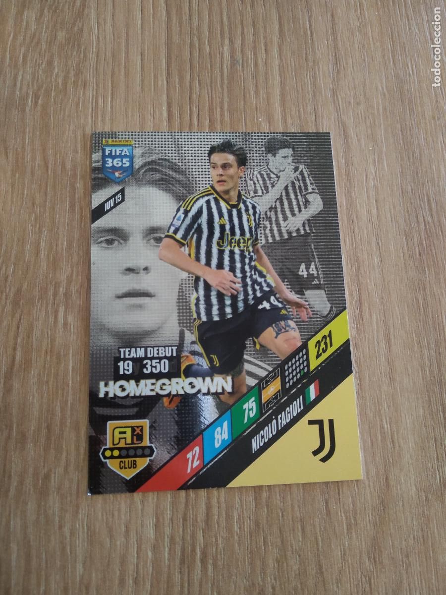 Cromos de F&uacute;tbol: JUV 15 NICOLO FAGIOLI JUVENTUS TURIN CROMO FUTBOL PANINI ADRENALYN 23-24 FIFA 365 2023-2024