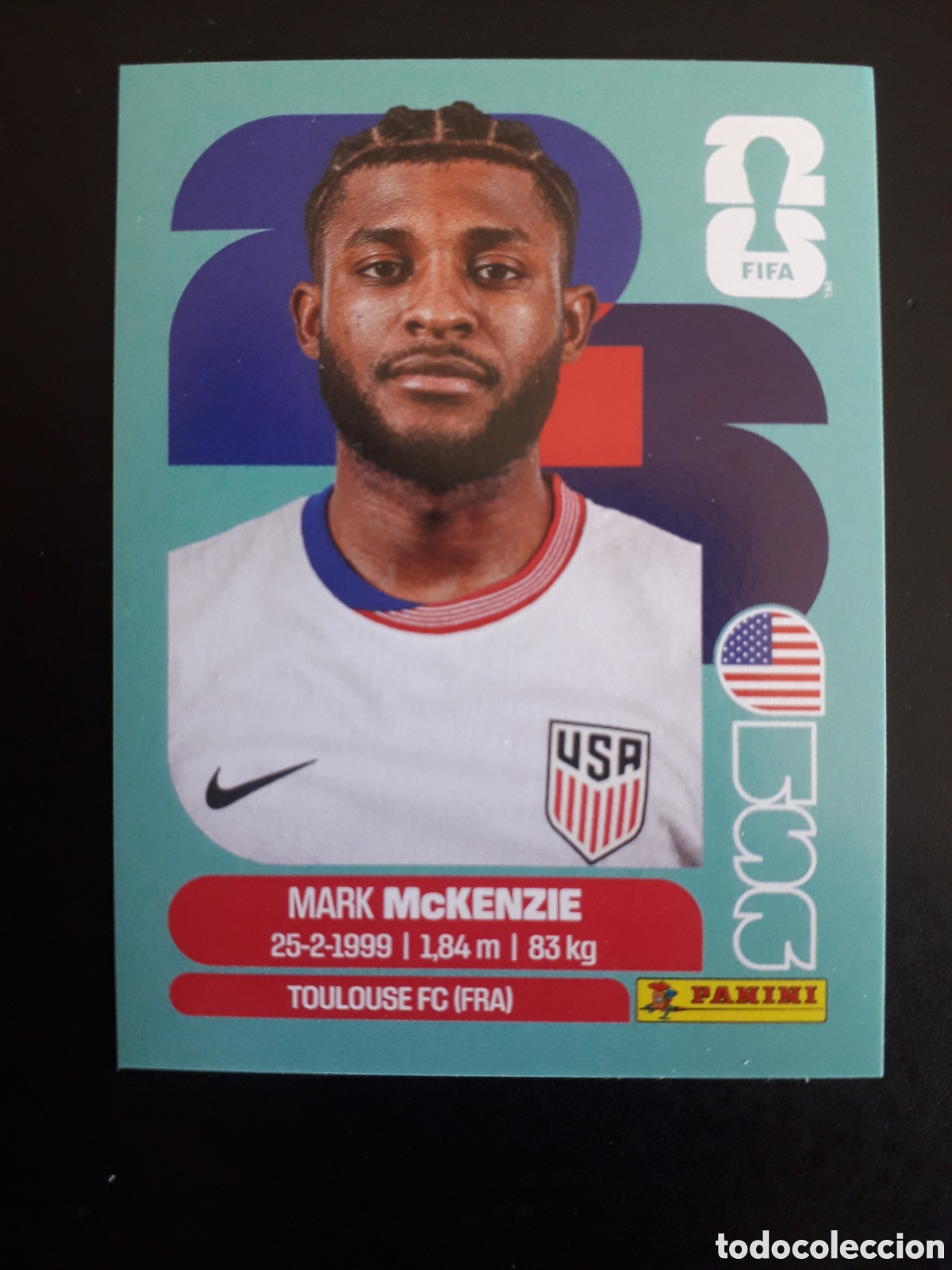 Cromos de F&uacute;tbol: McKENZIE ESTADOS UNIDOS USA 5 MUNDIAL F&Uacute;TBOL 2026 FIFA WORLD CUP PANINI SIN PEGAR PEDIDO M&Iacute;NIMO 3&euro;.