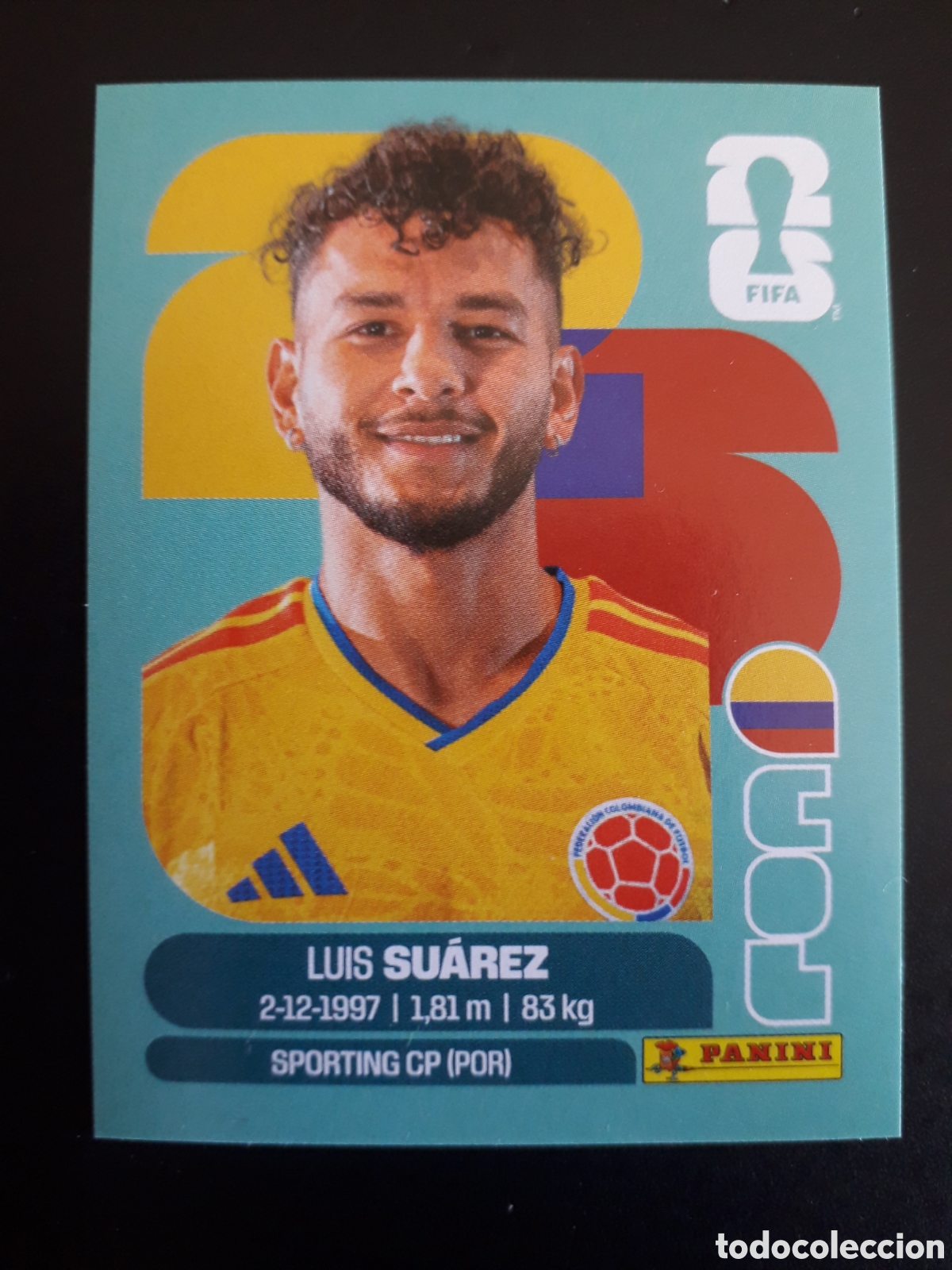 Cromos de F&uacute;tbol: SU&Aacute;REZ COLOMBIA COL 19 MUNDIAL F&Uacute;TBOL 2026 FIFA WORLD CUP PANINI SIN PEGAR PEDIDO M&Iacute;NIMO 3&euro;.
